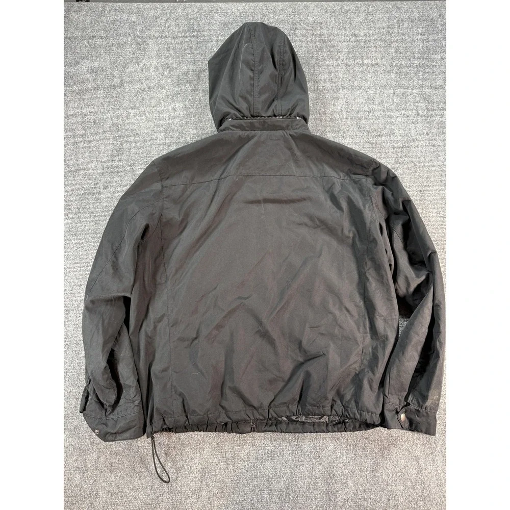 Polo Ralph Lauren Jacket Mens 2XL Black Hooded Quilted Lined Zip Windbreaker‎